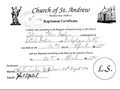 Great Aunt Catherine Doolin's Baptismal Certificate